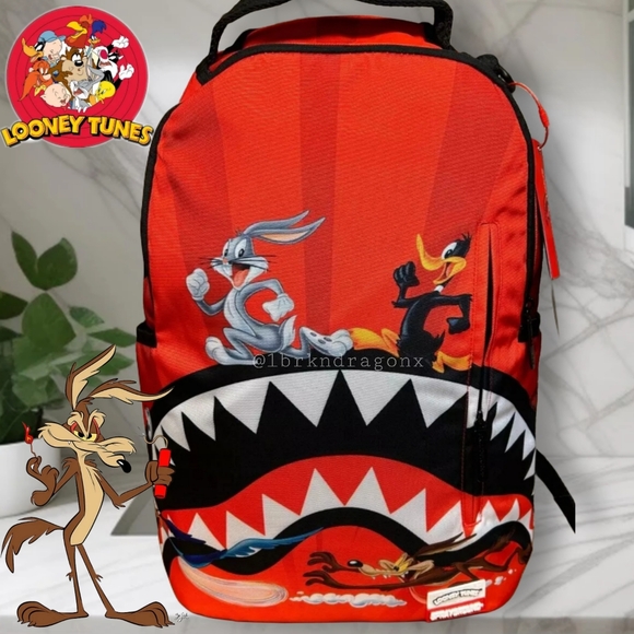 Sprayground Looney Tunes Backpack Bugs Daffy Roadrunner Tweetie Sylvester Taz - Picture 11 of 16